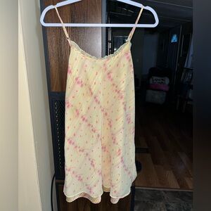 Vintage Cabernet Floral Yellow Women’s Summer Nightgown